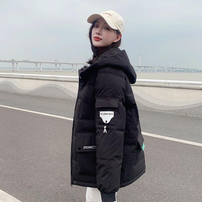 Damen Oversized Kurzer Daunen-Baumwollmantel - Trendige Herbst/Winter Oberbekleidung 2025