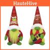 Festive Green Furry Monster Plush Santa Claus Doll Decoration For Christmas American Style