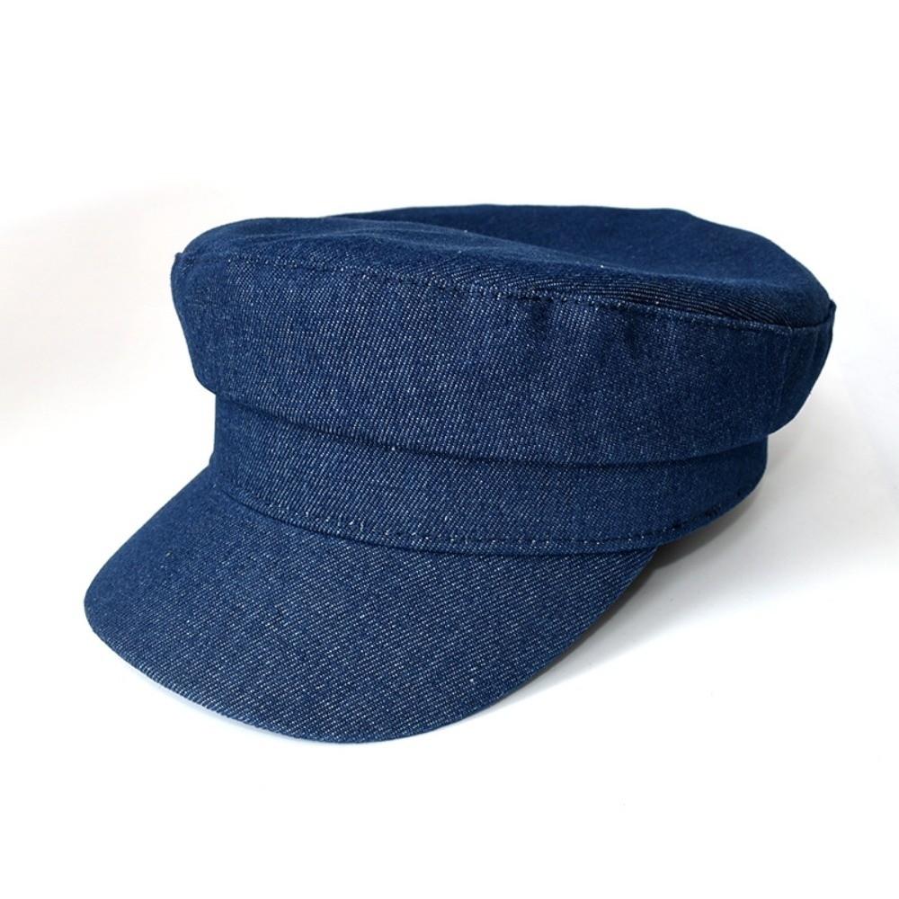 Flat Octagonal Cap Vintage Peaked Hats Fashion Denim Berets  Streetwear