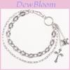 Hip Hop Skull Cross Pendant Metal Waist Chain For Men And Women