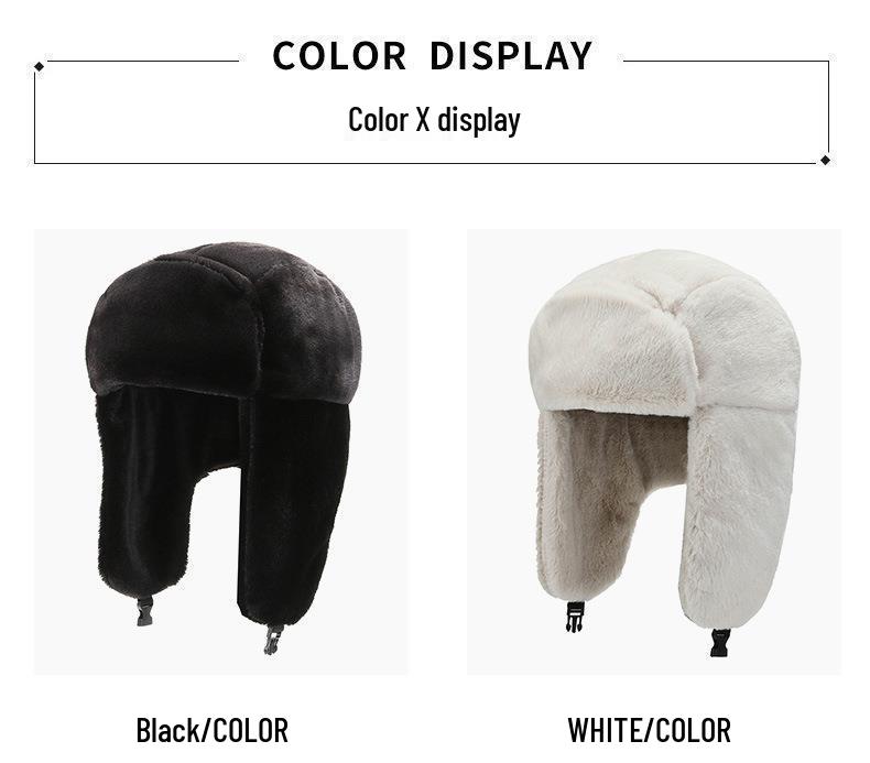Winter Women's Windproof Faux Rabbit Fur Hat with Ear Protection - Fashionable & Warm for Outdoor Cycling