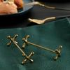 Metal Chopstick Rest Cutlery Rest Reusable Chopstick Stand Dining Utensil Rest Prevents Rolling for Spoons Forks Dining Table Home Party Wedding Use