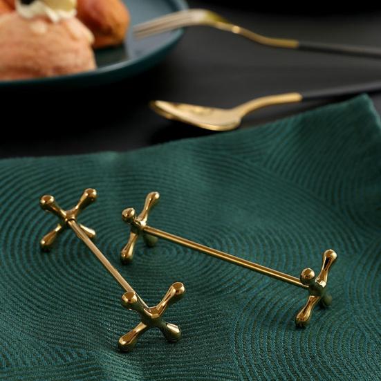 Metal Chopstick Rest Cutlery Rest Reusable Chopstick Stand Dining Utensil Rest Prevents Rolling for Spoons Forks Dining Table Home Party Wedding Use
