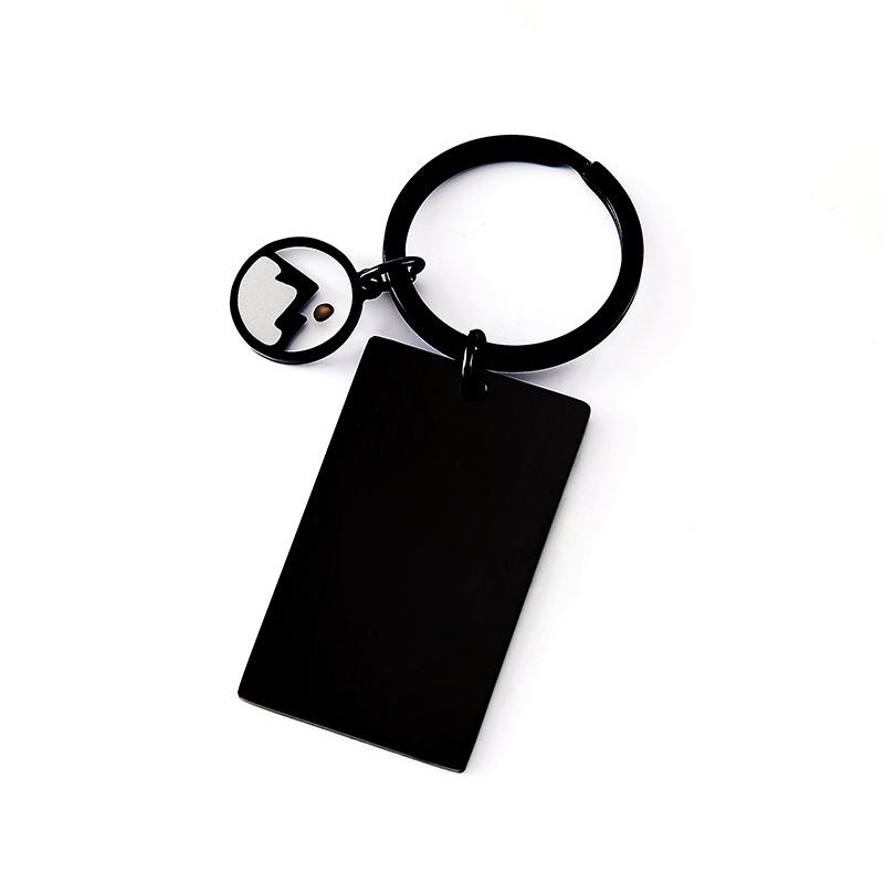Mustard Seed Epoxy Stainless Steel Keychain with UV Laser Color Printing