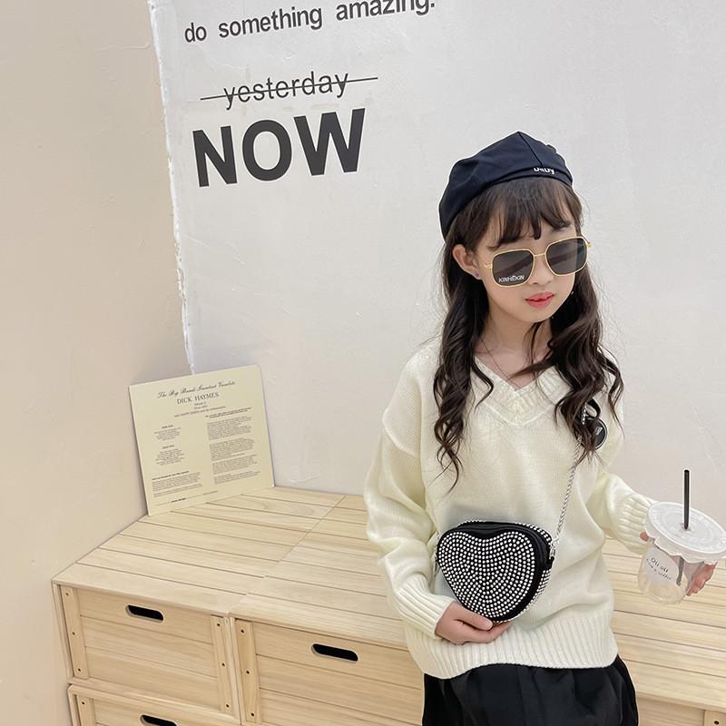 Fashionable Rhinestone Mini Shoulder Bag For Children Stylish Crossbody Purse With Breathable And Durable Materials