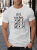 Men's Retro Letter Print Loose-Fit Cotton T-Shirt, Short-Sleeved, Summer 2024
