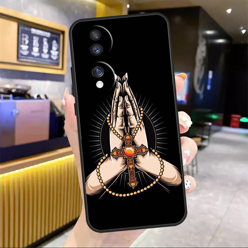 

Love Death Cross Pray Hands Art For Honor Magic 6 7 8 Pro Case For Honor 90 70 50 Lite 400 200 X8c X8b X9a X9b X9c X9d Win RT Honor X9c