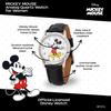 Disney Mickey Mouse Adult Classic Cardiff Articulating Hands Analog Quartz Watch with Leather Strap, Black, Mickey Cardiff Watch 2 - Silver CaseBlack