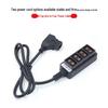 D-Tap 1-to-4 V-Mount Battery Adapter Cable for Camera Power Conversion