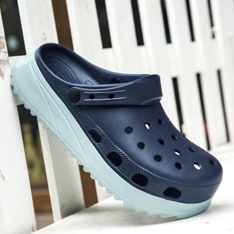 Fashion Men Sandals Lightweight Men Indoor Garden Shoes Summer Outdoor Wading Shoes Man Comfortable Walking Non-Slip Breathable