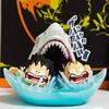 3.54in/9cm Anime Dragon Ball Kid Goku and Kid Krillin Swimming Training PVC Statue Action Figures Collectible Model Toys Gifts