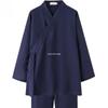 Wudang Sanqing Collar Linen Summer Taoist Robe for Men and Women - Lightweight Tai Chi Diagonal Lapel Long Robe.