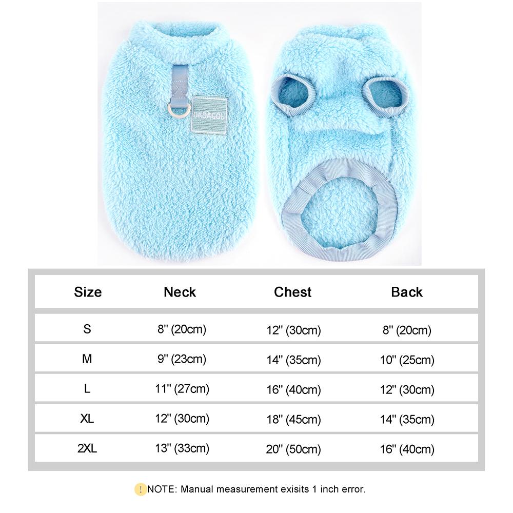 Soft Coral Fleece Pet Clothes Warm Dog Vest Coat Cute Puppy Sweater Cat Apparel For Chihuahua Yorkie Terrier Shih Tzu Pet Outfit