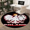 Eagle Of Poland: Symbolic Strength Round Rug for Livingroom,Bedroom, Palyroom, Chair Rug, Area Rug, Circle Carpet, Fan Christmas Gift
