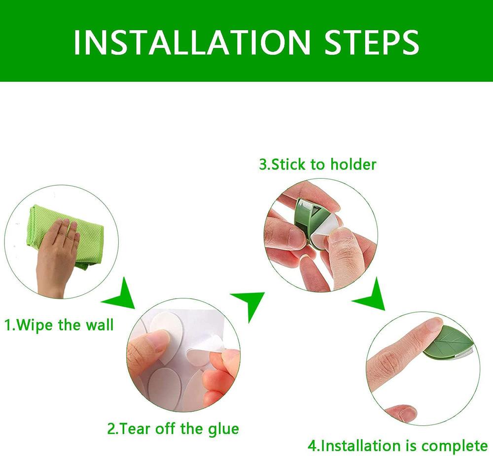 Novos clipes de fixação de parede de escalada de plantas invisíveis 10-50 peças PcsRattan Vine Bracket Fivela fixa Clipes de folhas Suporte de tração Jardim
