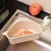 Kitchen Sink Draining Storage Basket, Triangular Plastic Storage Rack, Vegetable and Fruit Basket, Suction Cup Storage Rack