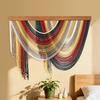 Wanddecoratie Boho Decoratie Boheemse Wandtapijt Handgemaakte Wandkunst met Kwast Grote Geweven Katoenen Touw Achtergrond voor Woonkamer Slaapkamer Kinderkamer