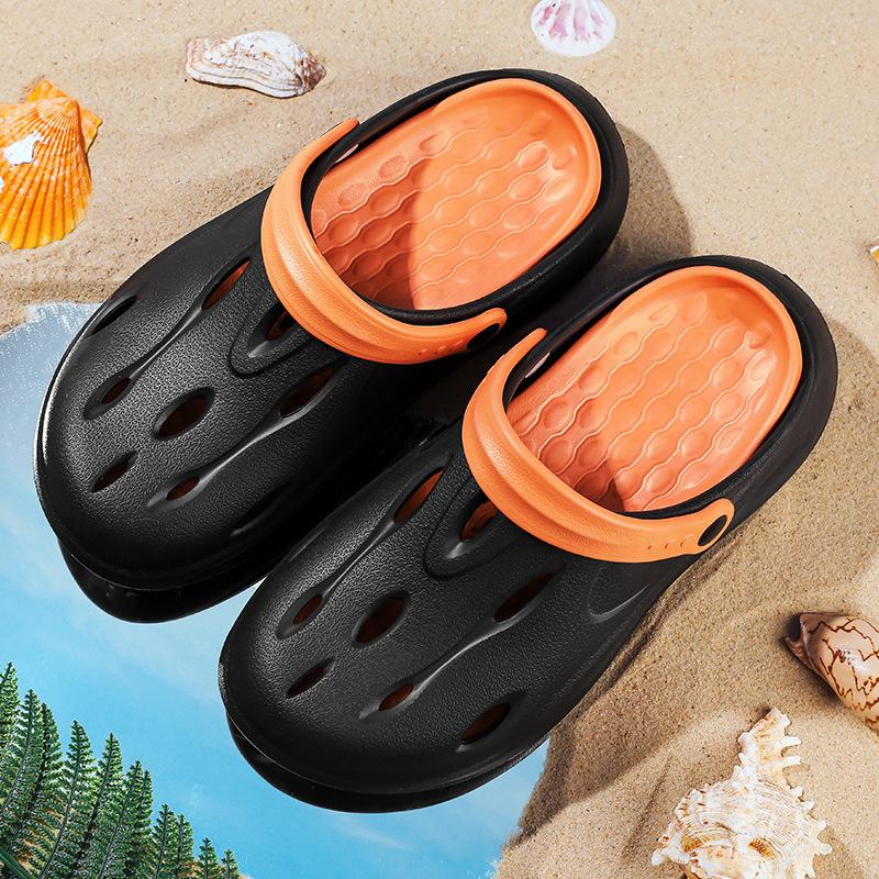 Hole shoes men's new summer platform travel beach bag head sandals outside