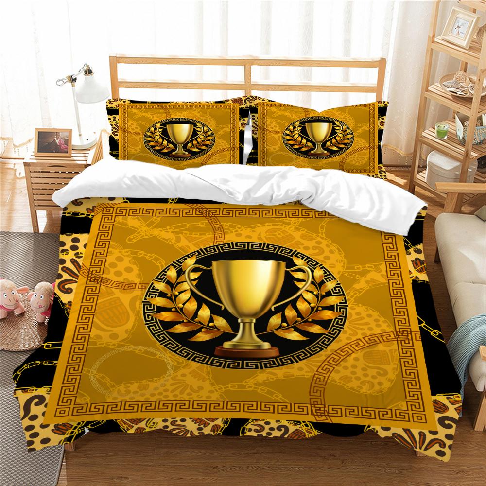 3D Digital Printing Gorgeous Quilt Cover and Pillowcase 2/3 Single Double Bed Home Textiles Soft Bedding Set Gift