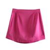 Frauen High Street Solid Farbe Seite Zipper Sexy Mini Rock Faldas Mujer Damen Licht Weiche Beiläufige Dünne Chic Vestidos
