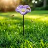 Resin Flower Shaped Bee Watering Station, Garden Butterfly Drinking Feeder with Ground Stake, Outdoor Yard Decorative Water Tray
