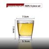 Shangqi Tempered Square Beer Glasses, 190ml (Set of 6)