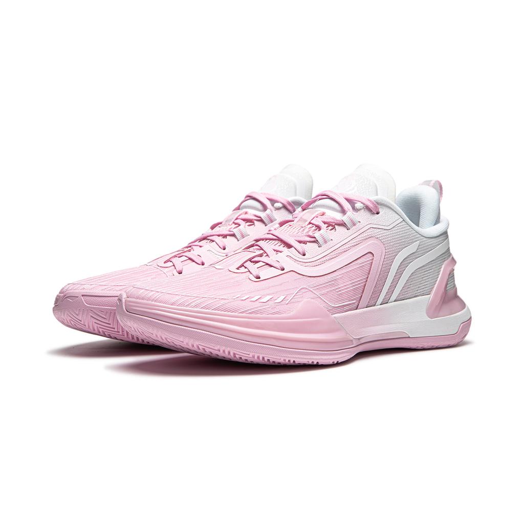 Li Ning Liren Assassin 1 Basketball Shoes Men's Low Top Soft Cherry Blossom Pink/Standard White ABPU021-6