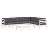 VidaXL Bois de Pin Massif Salon de Jardin 7 pcs avec Coussins Mobilier de Patio Meubles d'Extérieur Mobilier de Jardin 3096690
