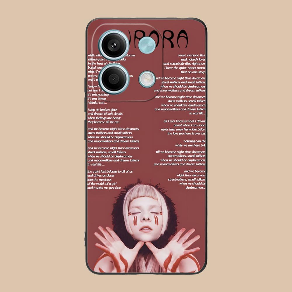 Aurora Aksnes Matte TPU Mobile Phone Case for Xiaomi 15 14 13 12 Mi 11 T Ultra Lite Pro S X 5G Colorful Printing Cover