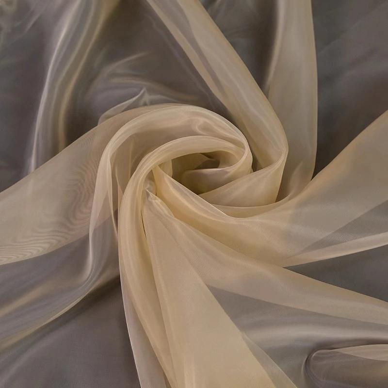 Breiter 160cm Verschlüsselter Gaze Organza Stoff Meterware Paillettenbesetzt für Bühnenröcke Hintergrund Nähen Dekoration DIY Glatt