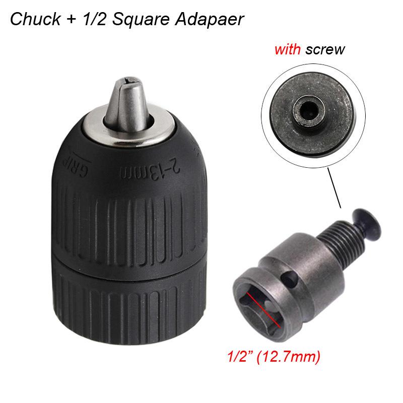 

Патрон для сверления без ключа 2-13 мм, переходник с резьбой 1/2 -20UNF, быстросменный адаптер, шестигранный ударный гайковерт SDS 1/4 , сверло