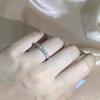 New Fashion Single Row Full Diamond Claw Set Ring Women 925 Stamp Bling Bling Round Zirconia Party Wedding Jewelry Gift