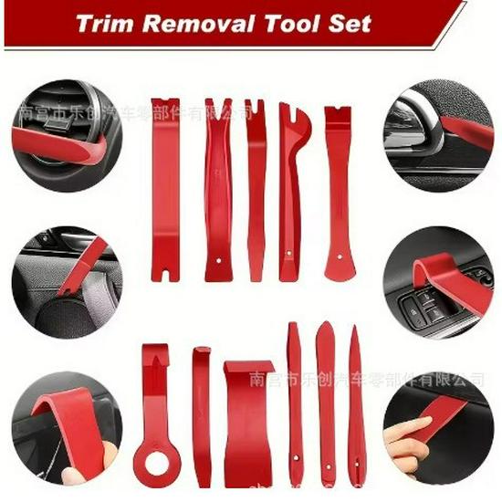 11-Piece Car Disassembly Tool Kit for Audio, Bumpers, Dashboards, and Interior Clips