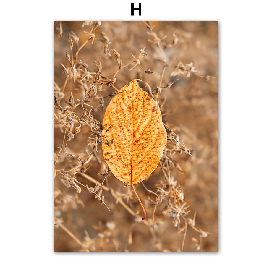 Wall Art Canvas Painting Tree Leaves Pumpkin Rabbit Village Autumn Nordic Posters And Prints Wall Pictures For Living Roon Decor