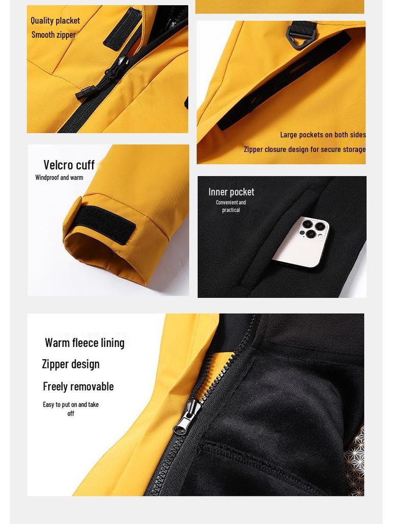 Wysokiej jakości wiatroszczelny, wodoodporny zestaw kurtek szturmowych 3 w 1 dla par