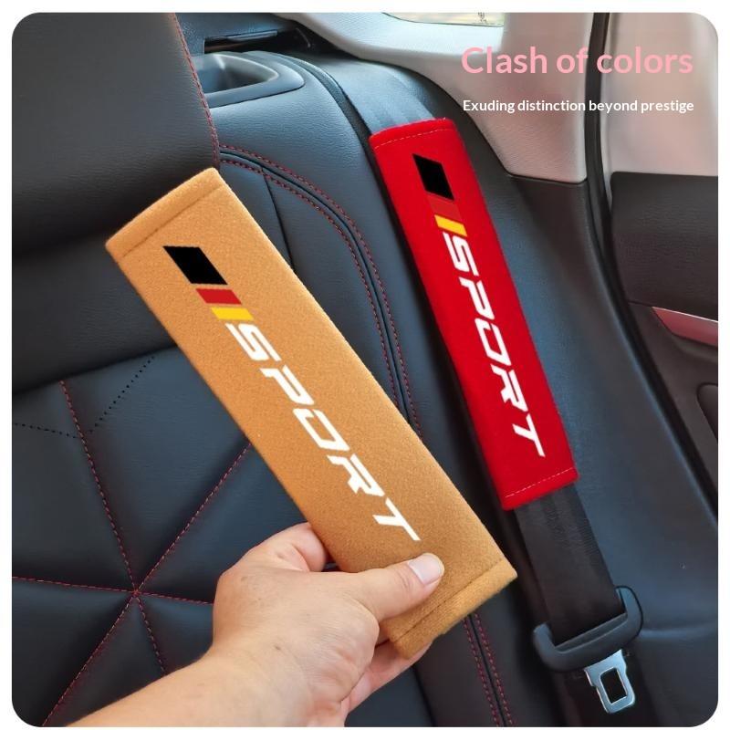 2Pcs Soft Comfortable Car Seat Belt Cushion Personalized Fashionable Pad Suitable For Most Cars Suvs Trucks Daily Use