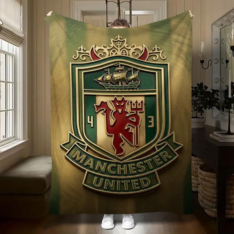 Manchester Crest Artwork Blanket Sofa Blanket Blanket Digital Printing Sheet Office Rest Blanket