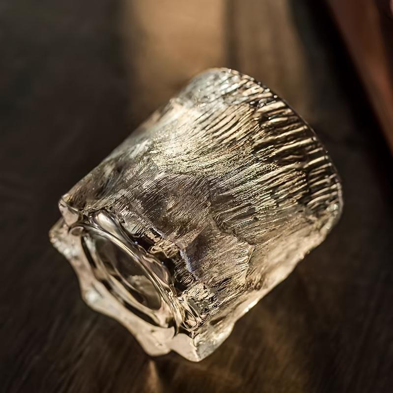 Stylish Glacier Pattern Glass Cup for Home Living Room Drinking Water Wine Hosting High Quality Manufacturer Direct