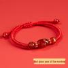 2026 Year of the Horse Zodiac Red Rope Bracelet - Women's/Men's Tai Sui Protective Charm for Horse, Rat, Ox, Rabbit Signs