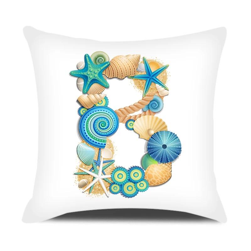 Față de pernă cu scrisori în stil oceanic, birou, sufragerie, ornamente pentru mașini, față de pernă