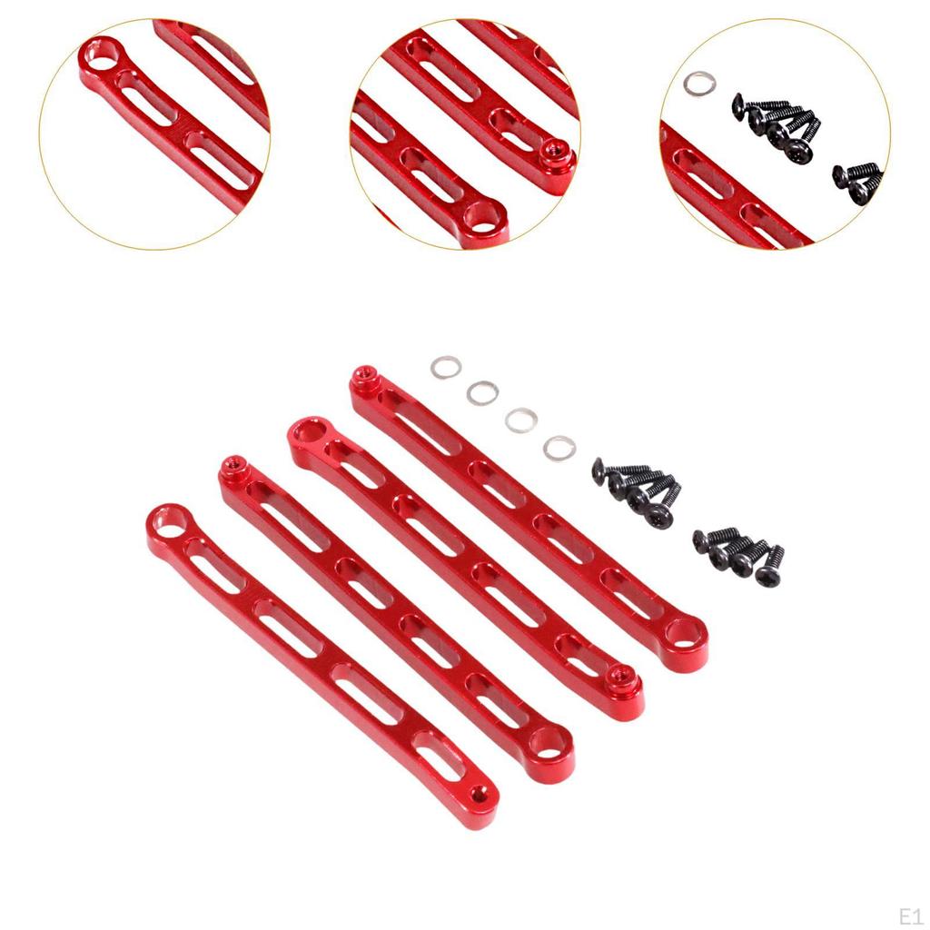 4 Metal Chassis Support Rods for Remote Control Cars, Compatible with 1:12 Scale Models