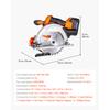 SucceBuy Cordless Circular Saw 4700 RPM 6-1/2 inch Blade 0-45 Degree Bevel Brushless Motor with LED Light Battery and Charger