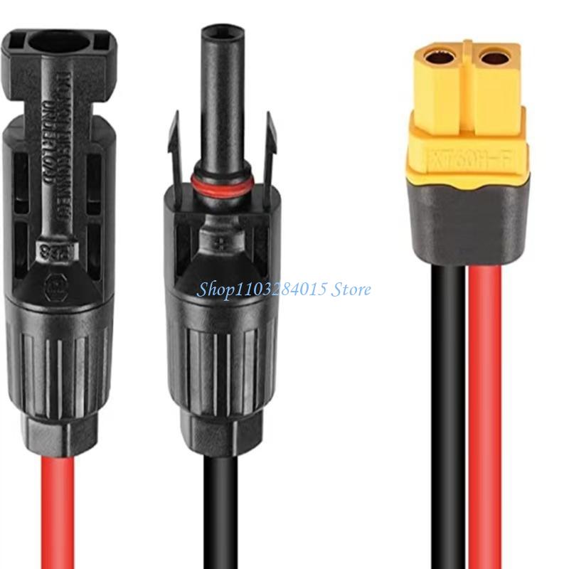 R6FF 12AWG Portable Solar Panel to XT60 Connection Cable for Efficient Power Transfer