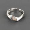 New Fashion Copper Color Geometric Open Rings for Women Simple Irregular Smooth Adjustable Finger Rings Party Zircon Gifts