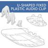 20 PCS Universal Car Fastener Clips, Nylon Elasticity Center Console Clips, Radio DVD Dash Panel Clips, White, Plastic, U-Shape, Flat or Round Head,