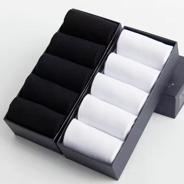 10pairs/lotMen's Cotton Socks Business Men's Breathable High-Quality Soft Fabric Men's Solid Color Long Socks Business CasualMen