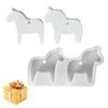 Silicone Horse Mold Silicone Casting Molds Horse Easy Release Polymer Plaster Paste Craft Moulds for Pendant Cement Gypsum
