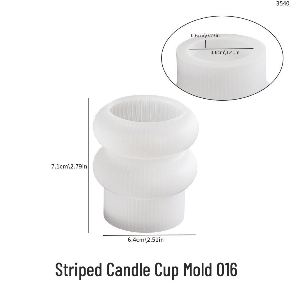 Кристальный эпоксидный геометрический полосатый подсвечник и форма для благовоний «Мак»