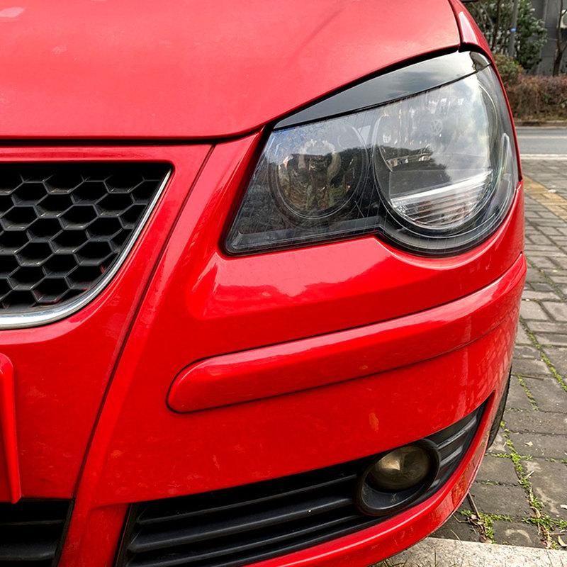 Eyebrows for Volkswagen VW POLO 4 MK4 9N 9N3 2005-2009 Headlight Eyelids Cover Eye Lids Sticker Trim Body Kit Car Accessories