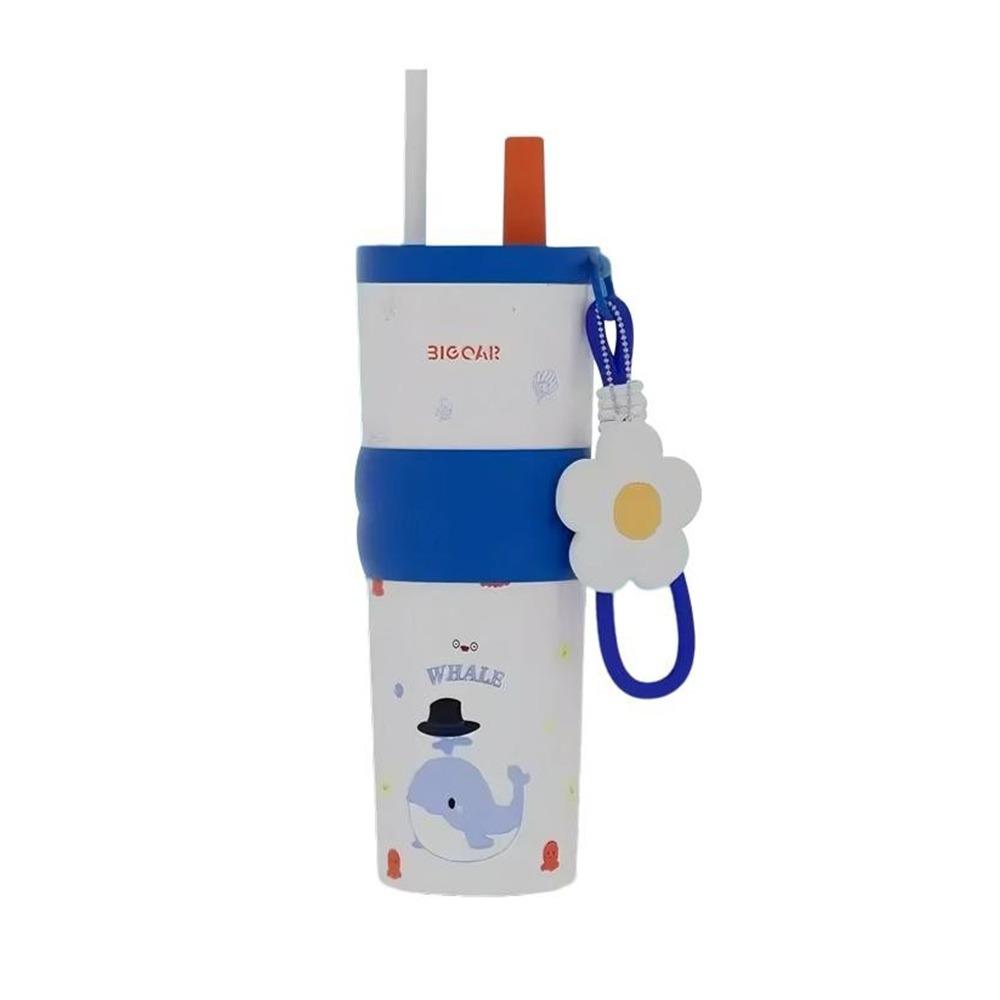 

710ml Thermal Cup Large Capacity Vacuum Mug Leakproof Insulated Cup Travel Dark Blue